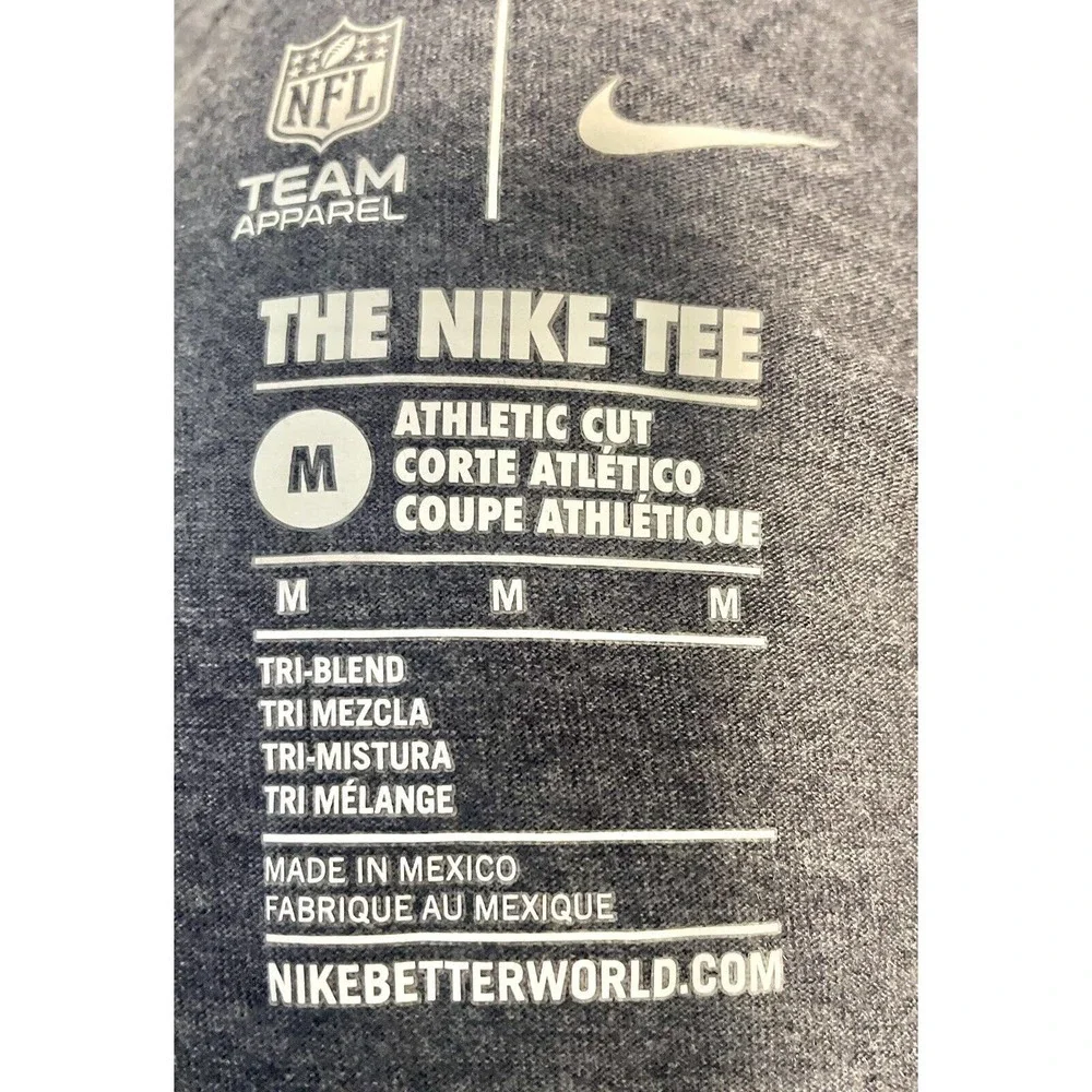 NIKE NEW ENGLAND PATRIOTS WOMENS T- SHIRT SZ MEDIUM NFL ATHLETIC LONG SLEEVE - Picture 5 of 8